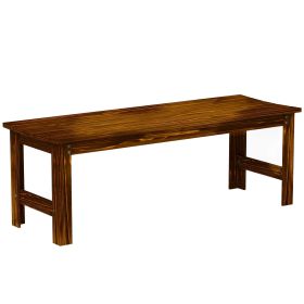 Outsunny 2-Seat Wood Garden Bench, Patio Bench Outdoor Bench with Slatted Seat, Backless Front Porch Bench for Park, Garden, Poolside, Deck