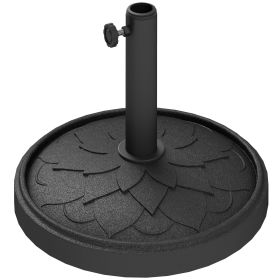 Outsunny Round Patio Umbrella Base, 26 lbs Resin Umbrella Stand Base, Heavy Duty Patio Umbrella Holder for 1.3"/1.5"/1.9" Umbrella Poles for Outd (Color: Black)