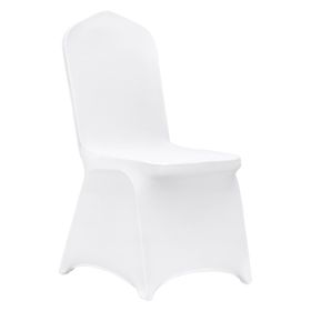 VEVOR Stretch Spandex Folding Chair Covers, Universal Fitted Chair Cover, Removable Washable Protective Slipcovers, for Wedding, Holiday, Banquet (Color: White, Quantity: 30 pcs)